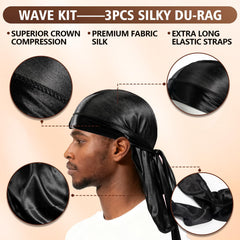 Goiple wave pomade and shampoo bottles staged to provide hold and gentle cleansing