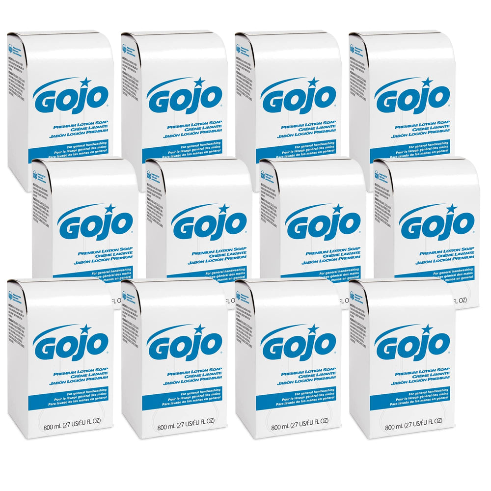 GOJO front packaging showing 800 mL bag refill and branding for easy identification