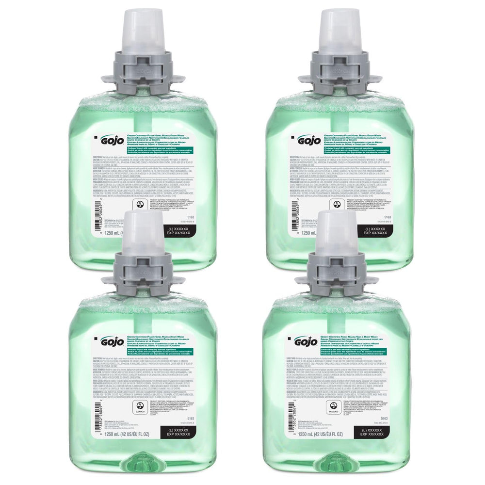 GOJO front packaging showing branding and size, highlights long-lasting refill