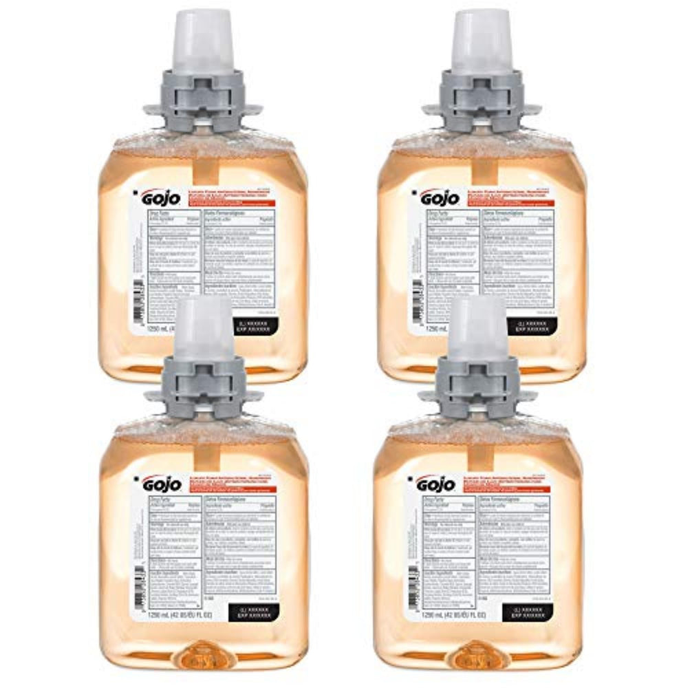 GOJO FMX front packaging showing 4-pack and fruit scent, promotes reliable bulk supply
