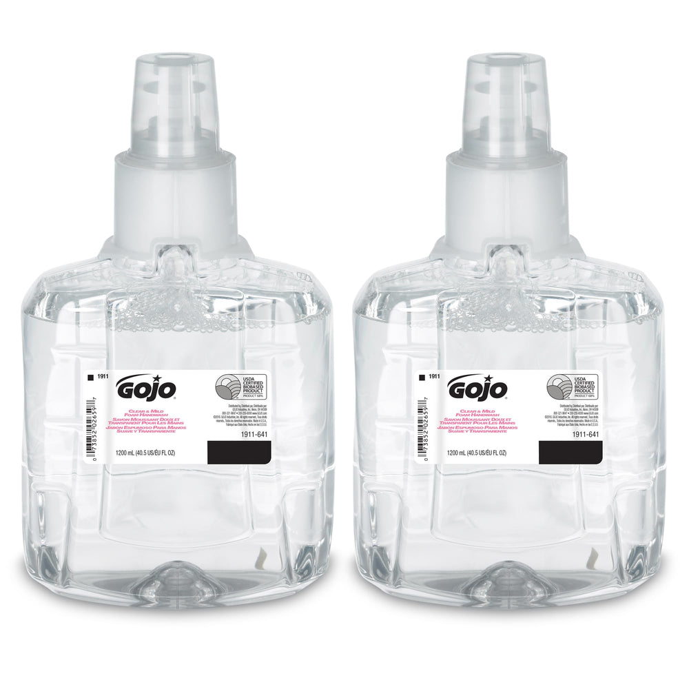 GOJO foam refill front packaging showing brand and volume benefit hygiene