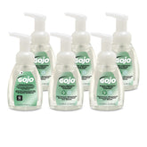 GOJO front packaging showing six fragrance-free pump bottles and clear labeling for easy placement