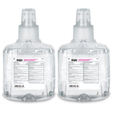 GOJO LTX-12 front view showing plum-scent refill and labeling, easy identification benefit