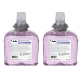 GOJO TFX front packaging showing two sealed cranberry refills and clear labeling for easy stocking