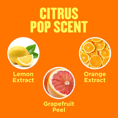 Back label close-up of Gold Bond Citrus Pop listing vitamin C and green tea benefits