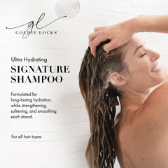 Goldie Locks back label with ingredients and usage directions visible