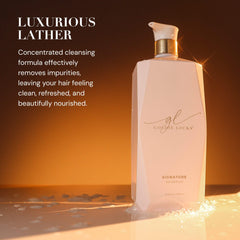 Goldie Locks pump dispensing shampoo for controlled, no-waste application