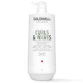 Goldwell front view of 1L conditioner bottle showing product and benefit of large volume