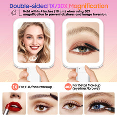 GOMIPURU 30X side close-up glass detail helps precise brow and lash work