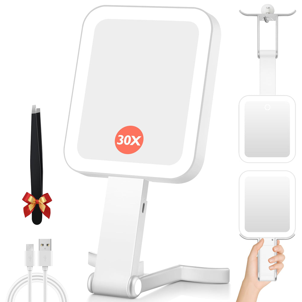 GOMIPURU front folded mirror shows compact travel-ready size and protection