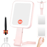GOMIPURU front folded mirror showing compact rosy exterior and travel-ready design