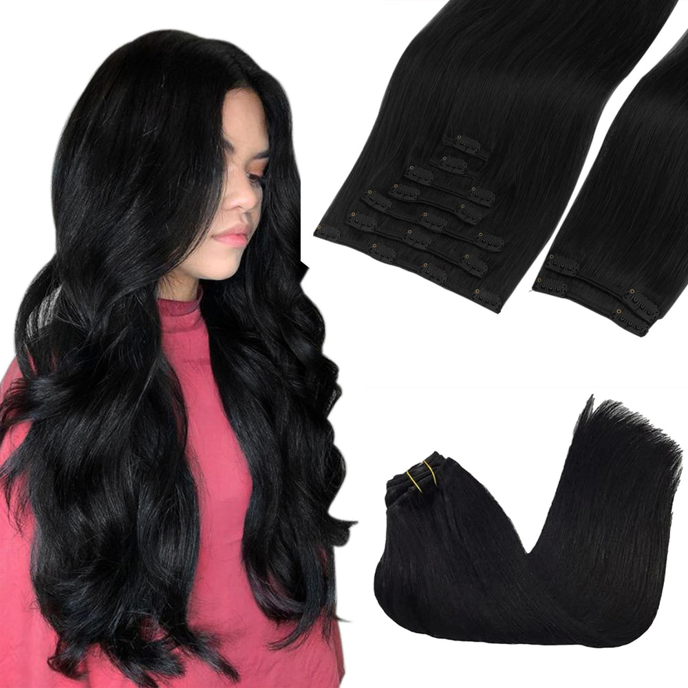 GOO GOO front packaging showing jet black extensions and benefits