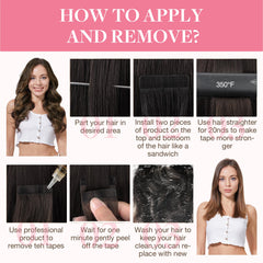 GOO GOO hair swatch showing glossy Remy texture and shine