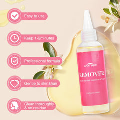 GOO GOO citrus remover drops on fingertip showing texture and easy dosing to save product