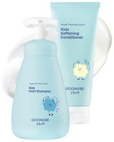 GOONGBE front packaging showing both kids shampoo and conditioner for fresh hair
