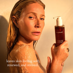 goop label detail highlighting key botanicals and clean-ingredient statement
