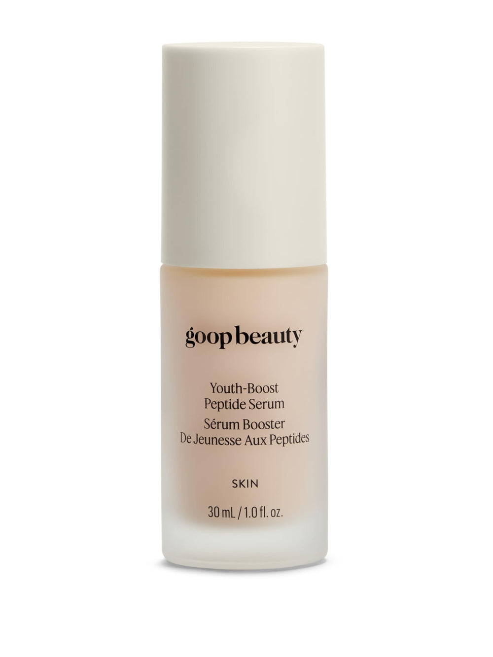 goop peptide serum front bottle showcasing clean packaging and brand trust