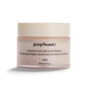 goop brand scalp scrub front packaging showing bottle and label, highlights detox benefit