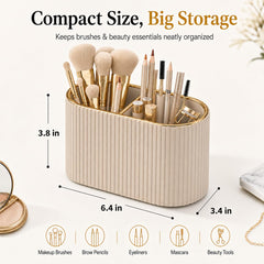 GORESE top view showing two compartments keeping brushes and pencils organized