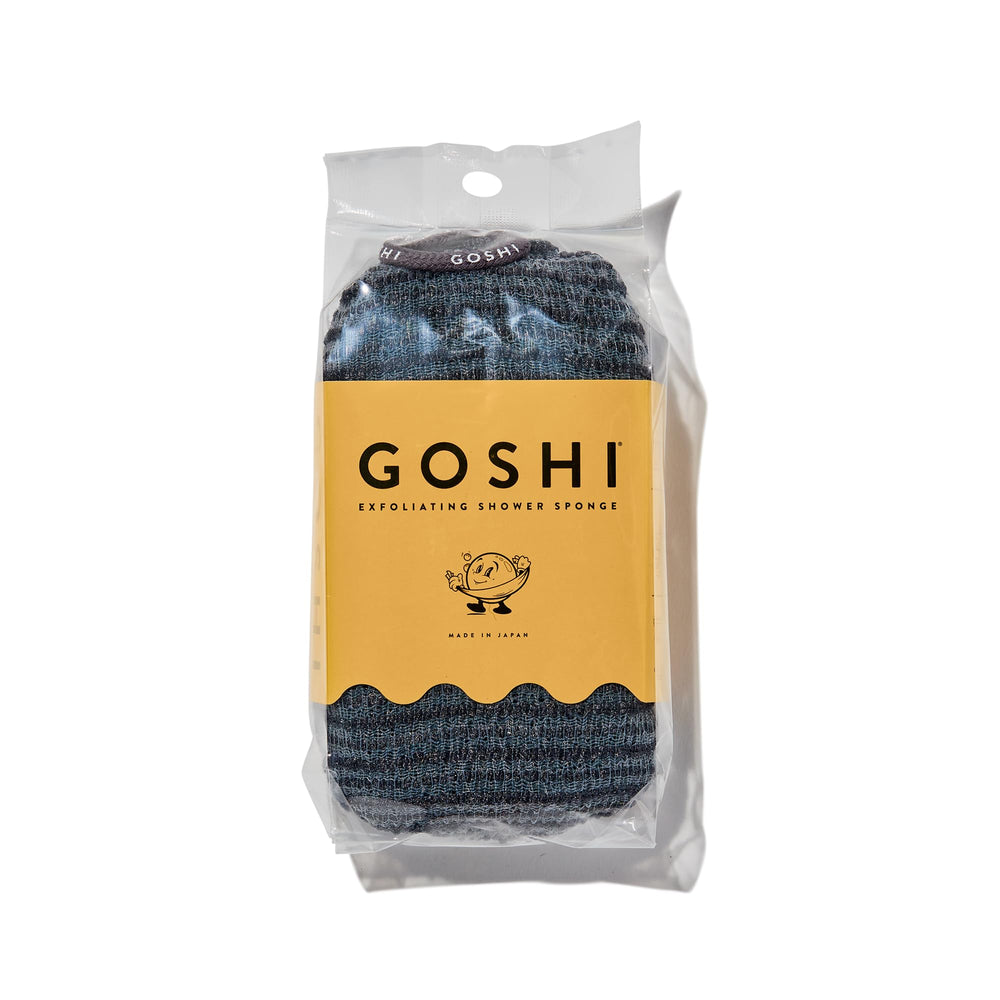 GOSHI front view showing grey sponge and packaging, highlighting durability