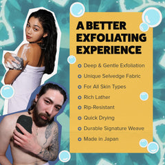 GOSHI in-use under shower stream producing rich lather for cleaner skin
