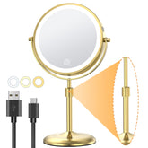 Gospire front view of mirror showing clean design and stable base