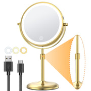 Gospire front view of mirror showing clean design and stable base