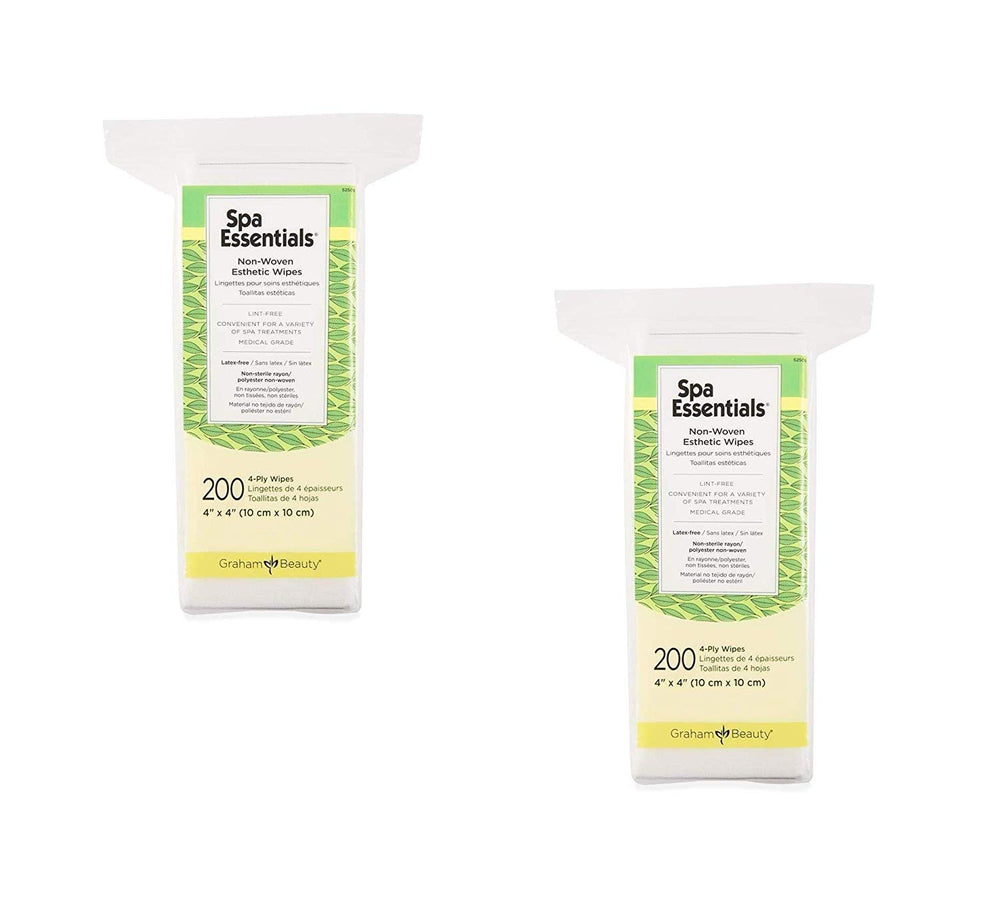 Graham Spa Essentials front packaging showing two-pack and count, convenient supply