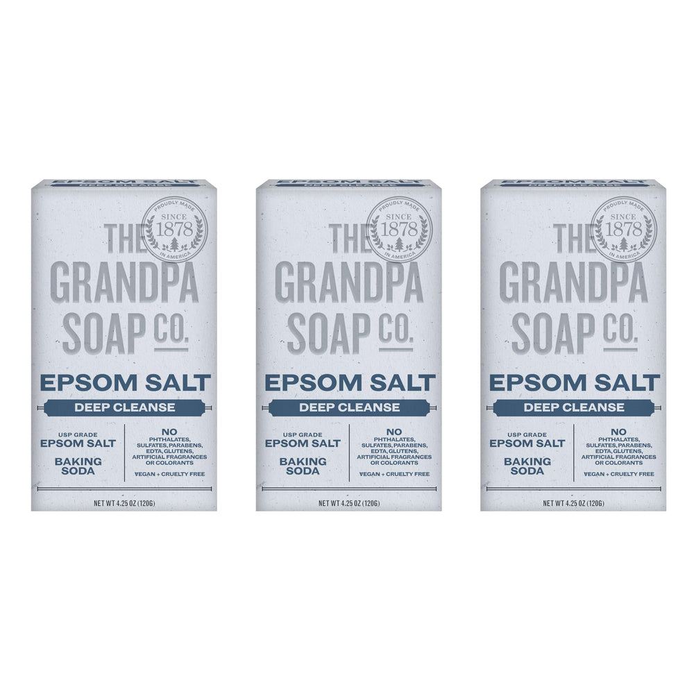 Grandpa's front packaging showing three bars and benefits