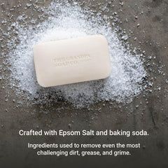 Grandpa's close-up of salt-and-baking-soda texture for exfoliation