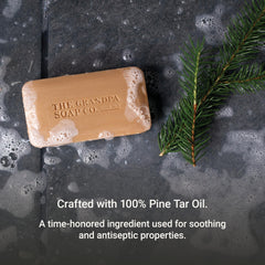 Grandpa's soap lather and foam texture demonstrating cleansing performance