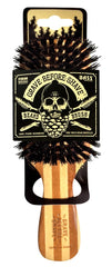 Grave Before Shave front view bamboo handle showing ergonomic grip and natural finish