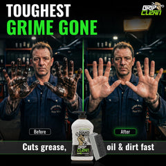 Grip Clean pump top dispensing controlled dose for less waste and mess