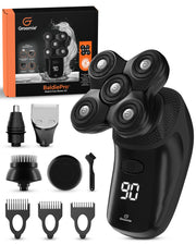 Groomie BaldiePro front view showing ergonomic grip and controls for better handling