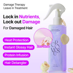 GROWUS spray mist on hair demonstrating even application and detangling benefit