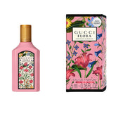 Gucci Flora Gorgeous Gardenia front packaging shows designer mini and elegant branding benefit: instant recognition