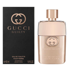 Gucci Guilty bottle detail and cap highlighting design and refill convenience