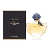 Guerlain Shalimar front spray bottle showing elegant packaging and classic appeal