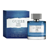 GUESS 1981 Indigo front bottle showing sleek design and easy daily wear benefit