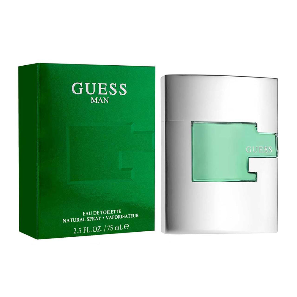 GUESS front packaging showing bottle and box, highlights designer brand appeal