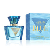GUESS Seductive Blue front bottle view showing elegant design and portability