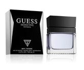 GUESS bottle front packaging showcasing brand and elegant design benefit: easy shelf recognition