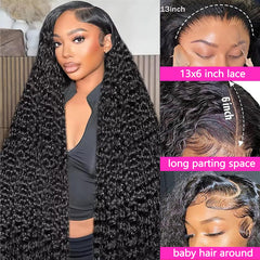 GYAJEP close-up of 13x6 HD lace detailing showing realistic scalp blend benefits