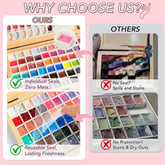 GZIXBDA included tools and accessories displayed with palette for easy, all-in-one gel manicure setup