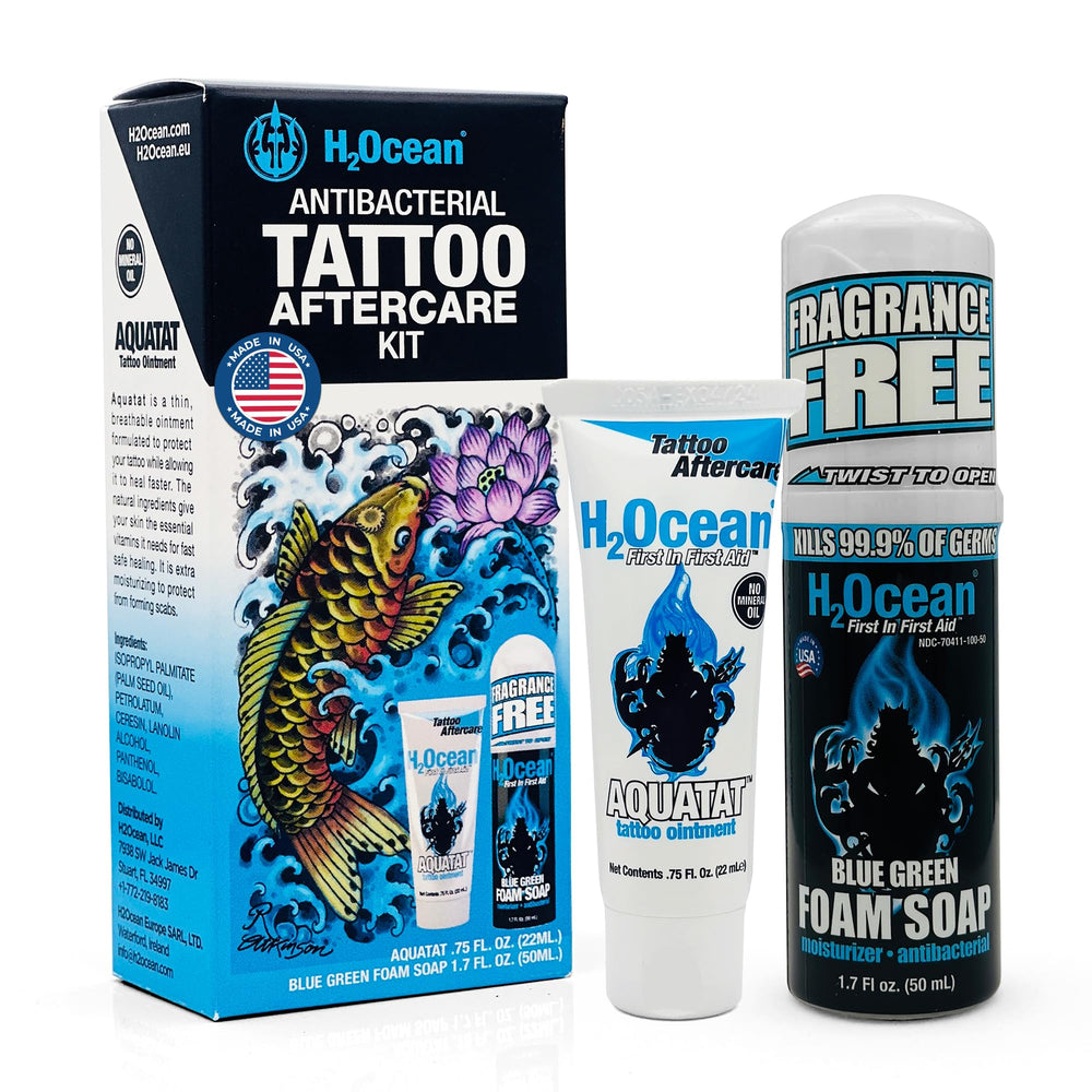 H2Ocean kit front packaging showing compact aftercare convenience