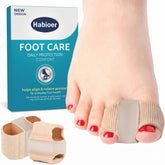 Habioer front packaging showing the bunion corrector set and immediate comfort