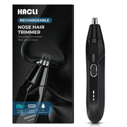HACU front view showing compact trimmer and packaging for travel convenience