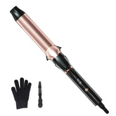 hahahope curling iron front view showing large barrel for effortless waves