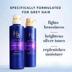 Hair Biology purple shampoo lather demonstrating brassiness-correcting action