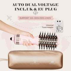 Hair trends close-up of 2-inch oval nano-titanium barrel for fast even heat transfer